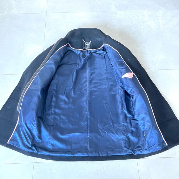 J. CREW Italian Stadium Villa Black Wool Blend Cocoon Style Mid Length Coat Sz 4 - Picture 15 of 16